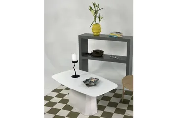 Miu Rektangulärt Soffbord 110 cm i Trä med Pelarfot och Rundade Hörn - Vit - Möbler - Vardagsrum - Soffbord & vardagsrumsbord - Soffbord