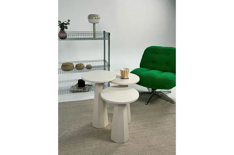 Miu Satsbord 35 cm - Cream - Möbler - Vardagsrum - Soffbord & vardagsrumsbord - Satsbord