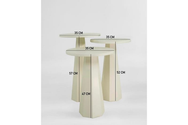 Miu Satsbord 35 cm - Cream - Möbler - Vardagsrum - Soffbord & vardagsrumsbord - Satsbord