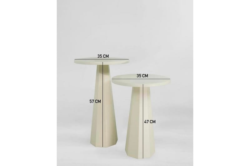 Miu Satsbord 35 cm - Cream - Möbler - Vardagsrum - Soffbord & vardagsrumsbord - Satsbord