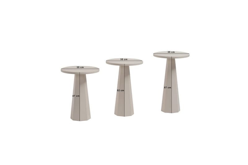 Miu Satsbord 35 cm - Vit - Möbler - Vardagsrum - Soffbord & vardagsrumsbord - Satsbord