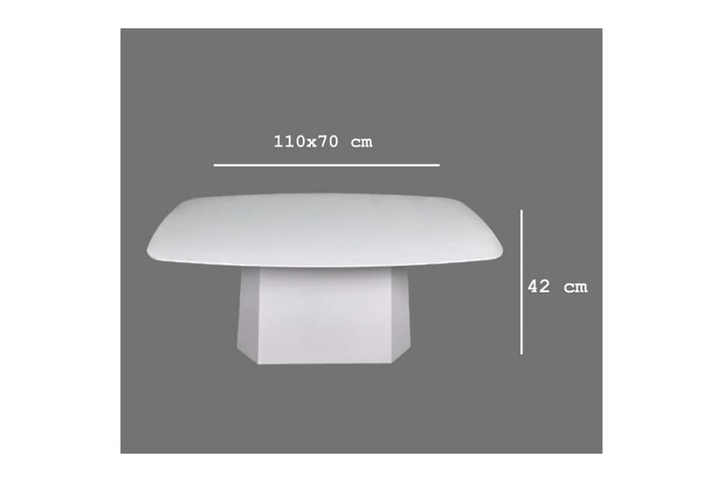 Miu Soffbord 100 cm - Vit - Möbler - Vardagsrum - Soffbord & vardagsrumsbord - Soffbord