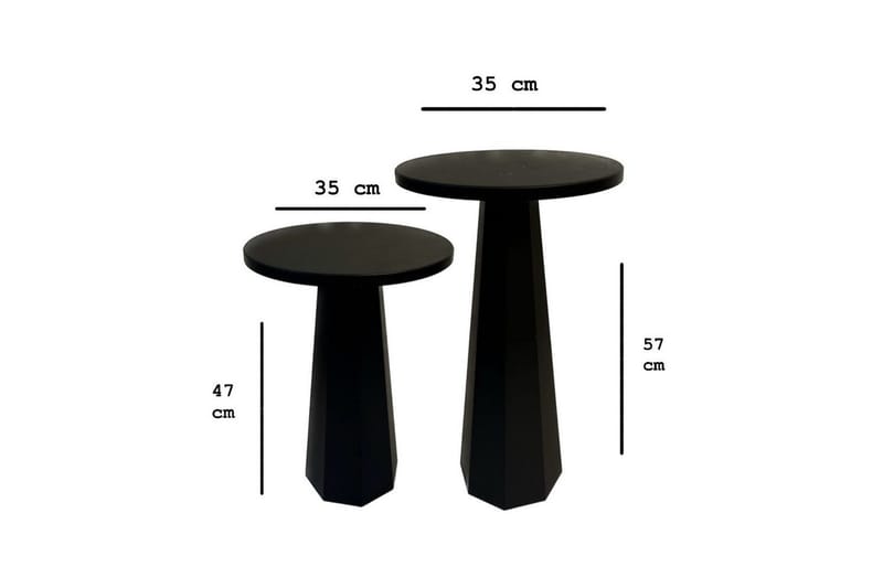 Miu Soffbord 35 cm - Svart - Möbler - Vardagsrum - Soffbord & vardagsrumsbord - Soffbord