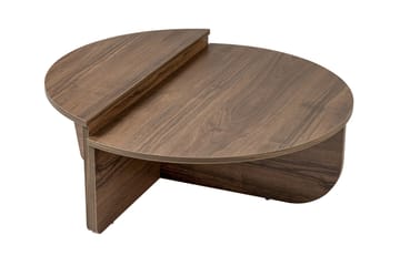 Mukund Ovalt Soffbord 90 cm med Tvådelad Skiva i Trä Valnöt - Brun - Möbler - Vardagsrum - Soffbord & vardagsrumsbord - Soffbord