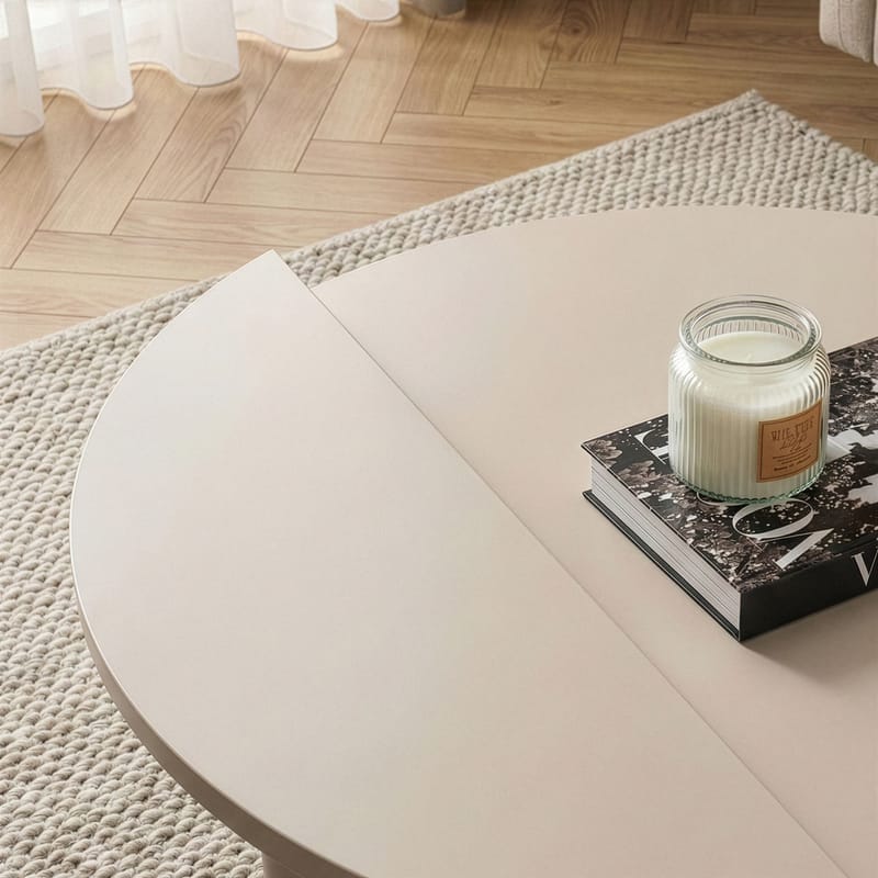 Mukund Runt Soffbord i Ljust Trä - Beige - Möbler - Vardagsrum - Soffbord & vardagsrumsbord - Soffbord