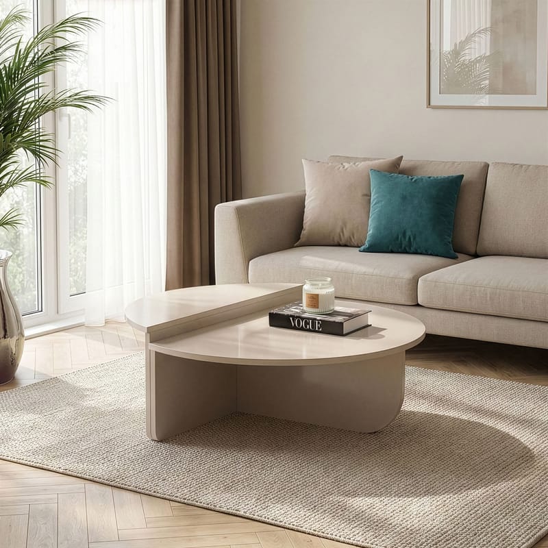 Mukund Soffbord 90 cm Rund - Mink - Möbler - Vardagsrum - Soffbord & vardagsrumsbord - Soffbord