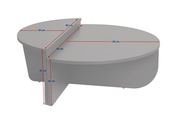 Mukund Soffbord 90 cm Rund - Mink - Möbler - Vardagsrum - Soffbord & vardagsrumsbord - Soffbord