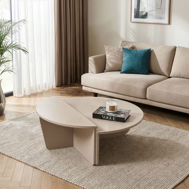 Mukund Soffbord 90 cm Rund - Mink - Möbler - Vardagsrum - Soffbord & vardagsrumsbord - Soffbord