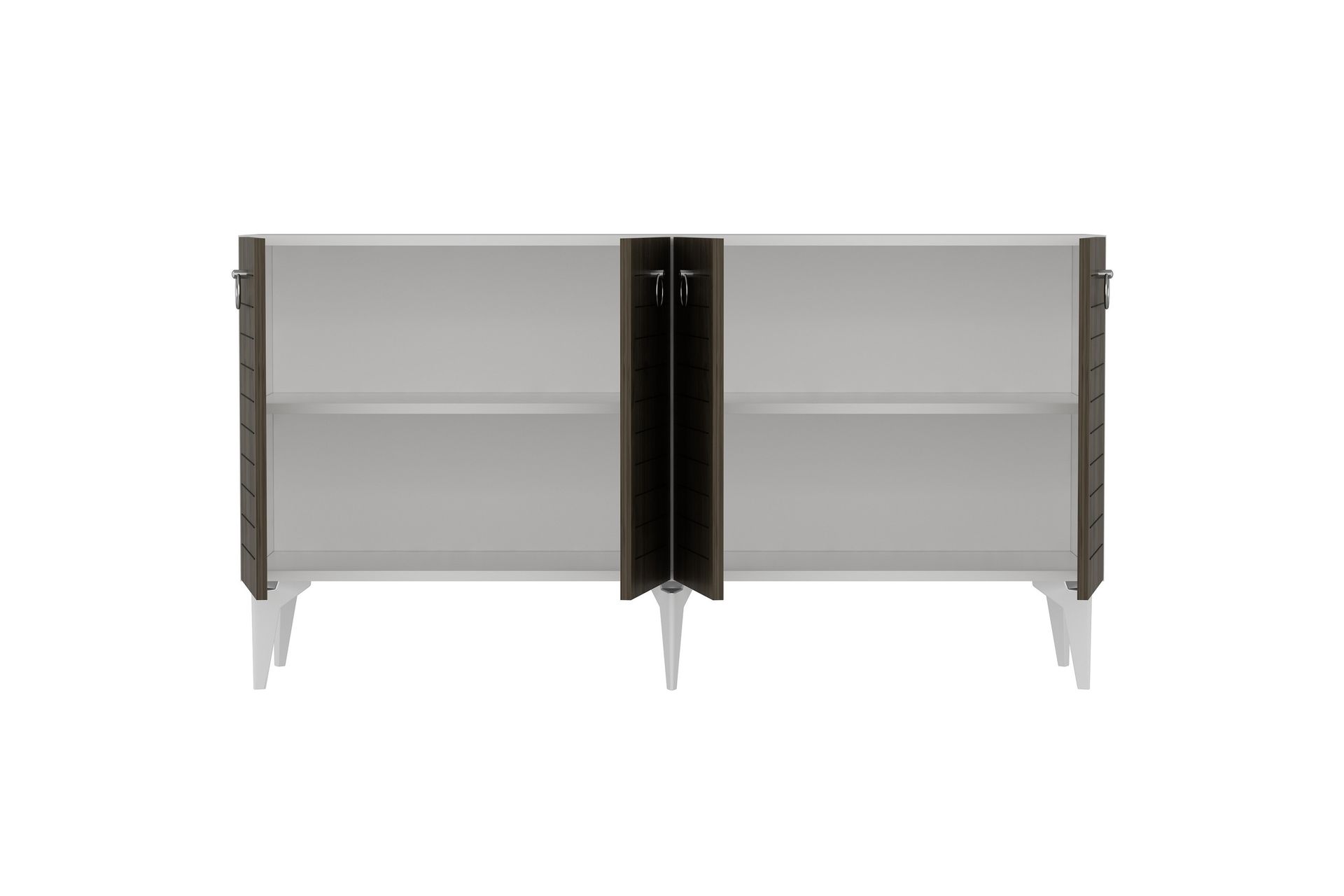 MULA Konsollbord 150 cm Vit/Valnöt - Möbler - Vardagsrum - Soffbord & vardagsrumsbord - Avlastningsbord & konsolbord