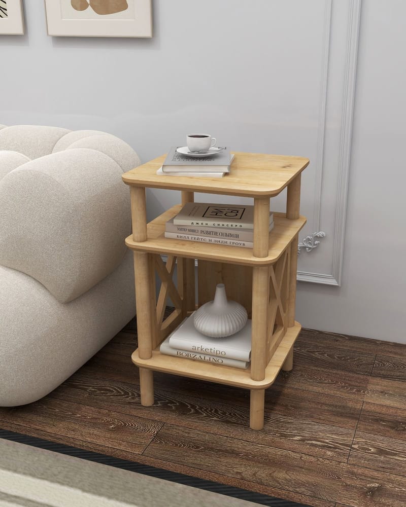 Mumira Sidobord 38 cm - Ek - Möbler - Vardagsrum - Soffbord & vardagsrumsbord - Brickbord