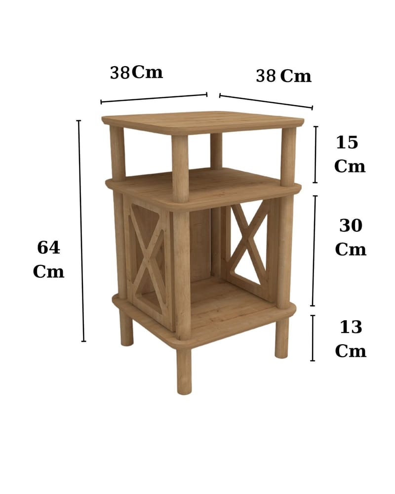 Mumira Sidobord 38 cm - Ek - Möbler - Vardagsrum - Soffbord & vardagsrumsbord - Brickbord