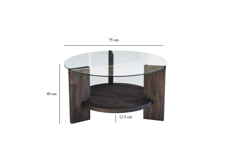 Mumondo Soffbord 75 cm Svart - Hanah Home - Möbler - Vardagsrum - Soffbord & vardagsrumsbord - Soffbord
