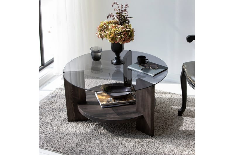 Mumondo Soffbord 75 cm Svart/Mörkbrun - Hanah Home - Möbler - Vardagsrum - Soffbord & vardagsrumsbord - Soffbord
