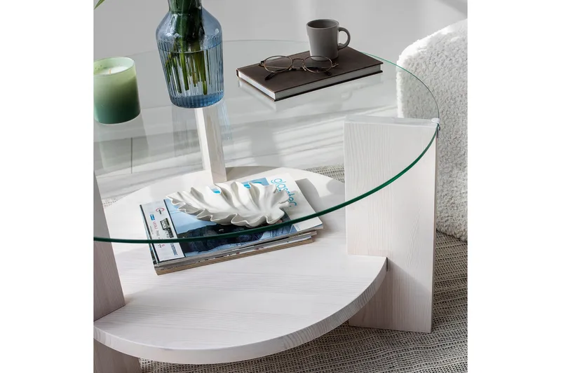 Mumondo Soffbord 75 cm Vit - Hanah Home - Möbler - Vardagsrum - Soffbord & vardagsrumsbord - Soffbord