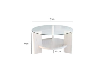 Mumondo Soffbord 75 cm Vit - Hanah Home - Möbler - Vardagsrum - Soffbord & vardagsrumsbord - Soffbord