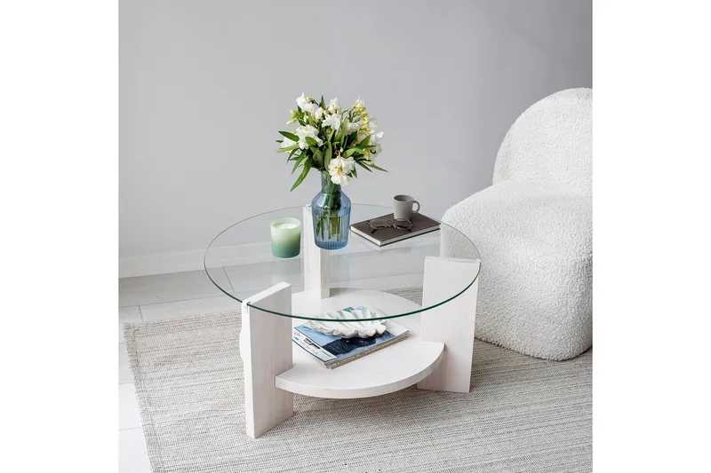 Mumondo Soffbord 75 cm Vit - Hanah Home - Möbler - Vardagsrum - Soffbord & vardagsrumsbord - Soffbord