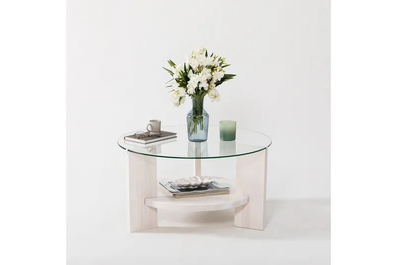 Mumondo Soffbord 75 cm Vit - Hanah Home - Möbler - Vardagsrum - Soffbord & vardagsrumsbord - Soffbord