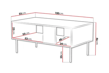 Munkedal Soffbord 100 cm - Vit - Möbler - Vardagsrum - Soffbord & vardagsrumsbord - Soffbord