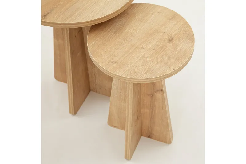 Munne Satsbord - Ek - Möbler - Vardagsrum - Soffbord & vardagsrumsbord - Satsbord