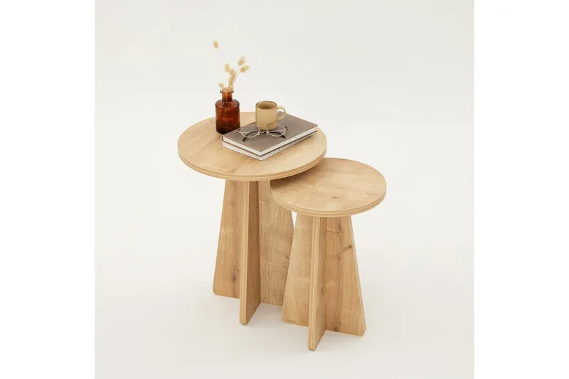 Munne Satsbord - Ek - Möbler - Vardagsrum - Soffbord & vardagsrumsbord - Satsbord