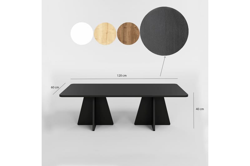 Munne Soffbord 120 cm - Svart - Möbler - Vardagsrum - Soffbord & vardagsrumsbord - Soffbord