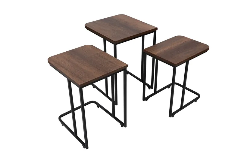 Nagako Satsbord Brun/Svart - Hanah Home - Möbler - Vardagsrum - Soffbord & vardagsrumsbord - Satsbord