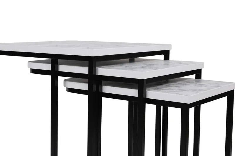 Nagako Satsbord Vit/Svart - Hanah Home - Möbler - Vardagsrum - Soffbord & vardagsrumsbord - Satsbord