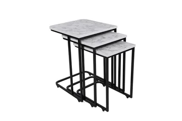 Nagako Satsbord Vit/Svart - Hanah Home - Möbler - Vardagsrum - Soffbord & vardagsrumsbord - Satsbord