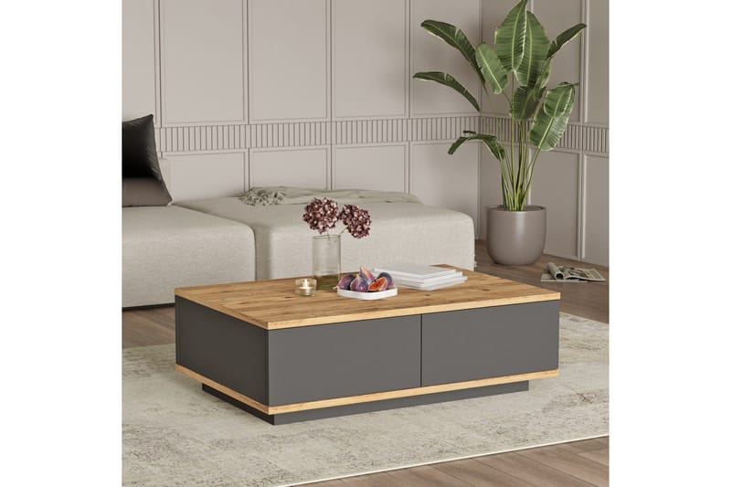 Najar Soffbord 90 cm - Brun/Antracit - Möbler - Vardagsrum - Soffbord & vardagsrumsbord - Soffbord