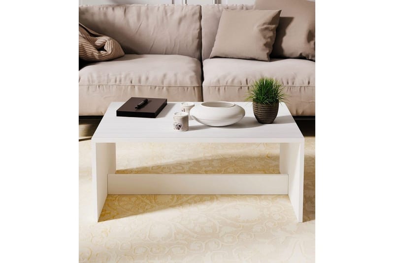 Naro Soffbord 90 cm - Vit - Möbler - Vardagsrum - Soffbord & vardagsrumsbord - Soffbord