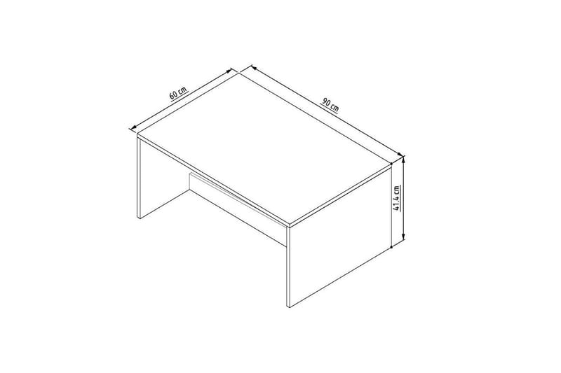 Naro Soffbord 90 cm - Vit - Möbler - Vardagsrum - Soffbord & vardagsrumsbord - Soffbord