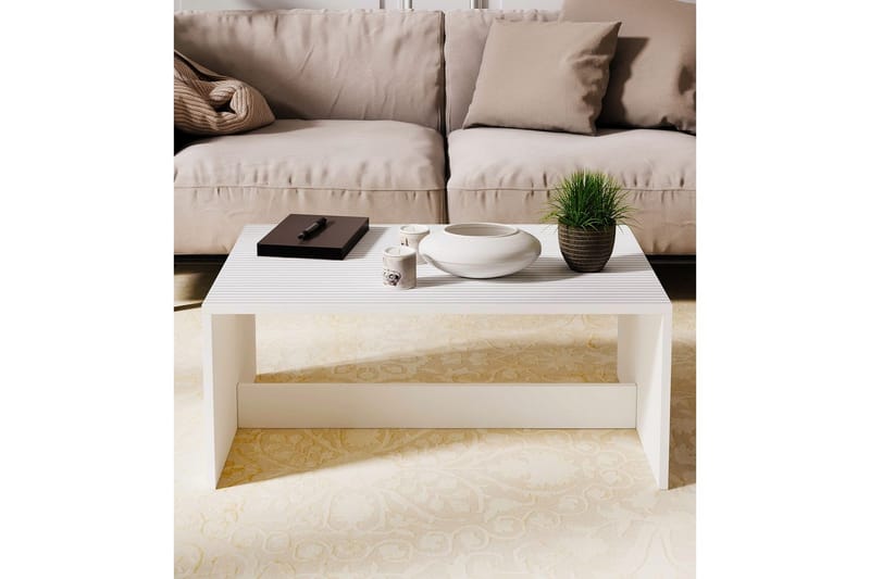 Naro Soffbord 90 cm - Vit - Möbler - Vardagsrum - Soffbord & vardagsrumsbord - Soffbord