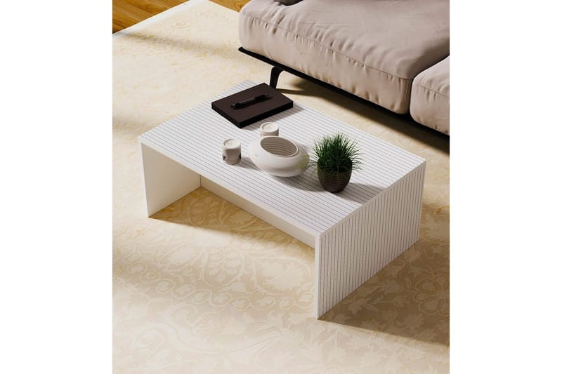 Naro Soffbord 90 cm - Vit - Möbler - Vardagsrum - Soffbord & vardagsrumsbord - Soffbord