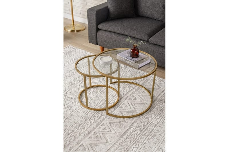 Naruram Soffbord 60 cm - Guld/Transparent - Möbler - Vardagsrum - Soffbord & vardagsrumsbord - Soffbord