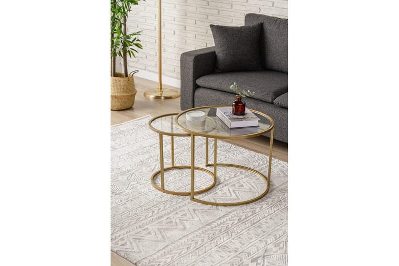 Naruram Soffbord 60 cm - Guld/Transparent - Möbler - Vardagsrum - Soffbord & vardagsrumsbord - Soffbord