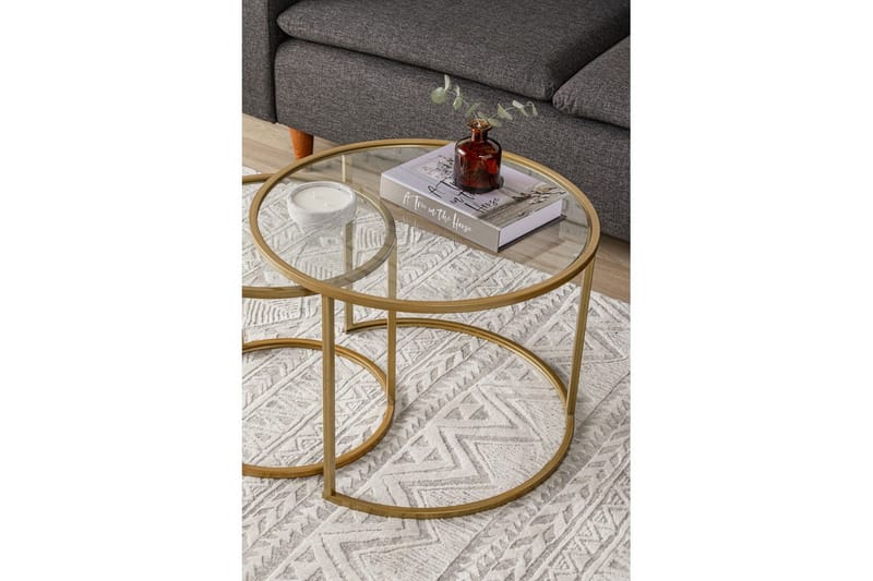 Naruram Soffbord 60 cm - Guld/Transparent - Möbler - Vardagsrum - Soffbord & vardagsrumsbord - Soffbord