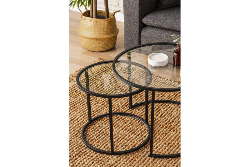 Naruram Soffbord 60 cm - Svart/Transparent - Möbler - Vardagsrum - Soffbord & vardagsrumsbord - Soffbord