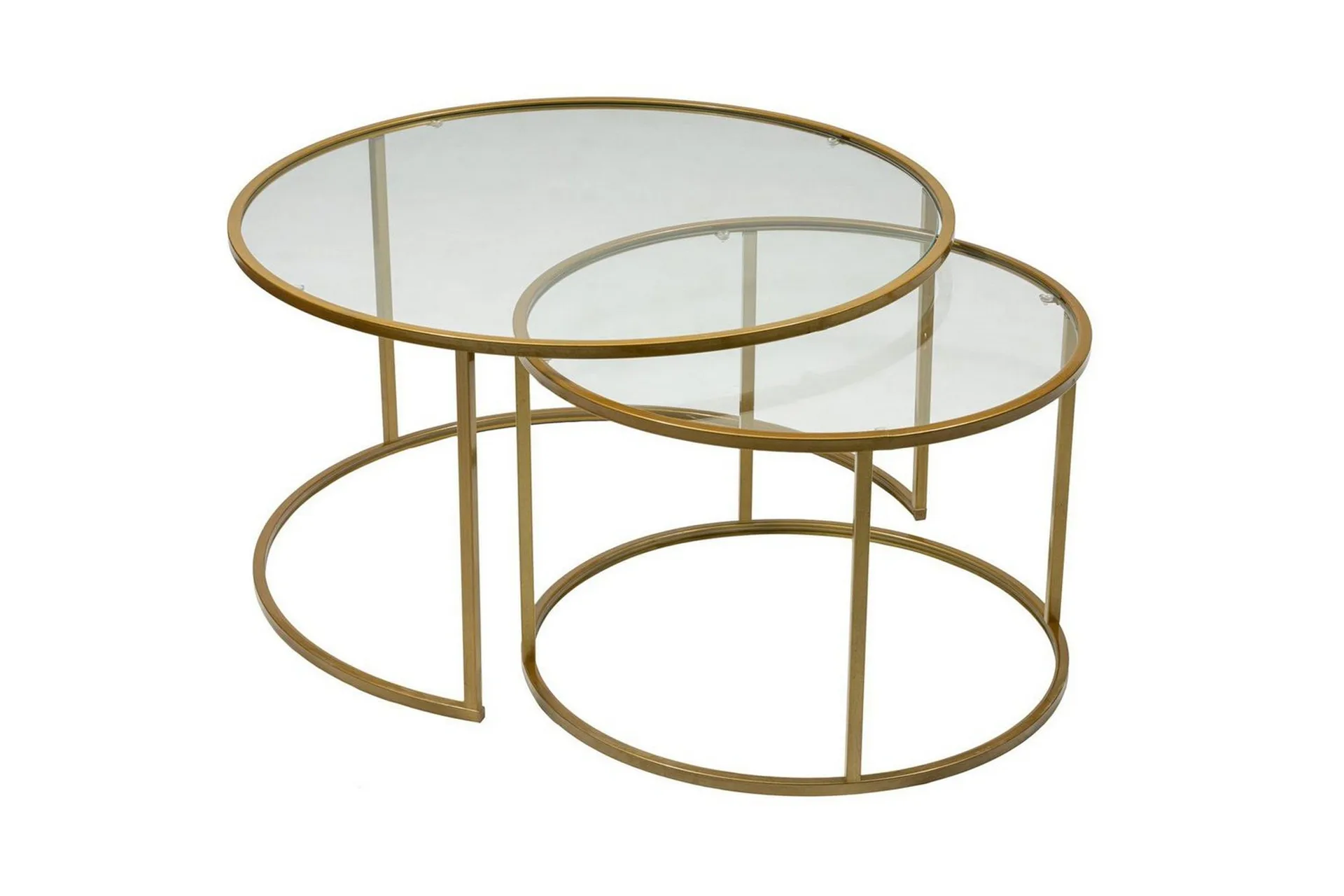 naruram soffbord 80 cm - guld/transparent