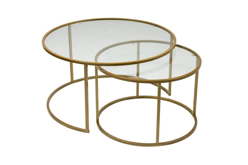 Naruram Soffbord 80 cm - Guld/Transparent - Möbler - Vardagsrum - Soffbord & vardagsrumsbord - Soffbord