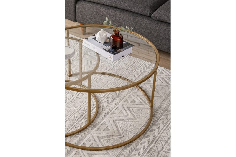 Naruram Soffbord 80 cm - Guld/Transparent - Möbler - Vardagsrum - Soffbord & vardagsrumsbord - Soffbord