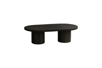 Narvik 120 cm Ovalt Soffbord i Mörkt Trä - Svart - Möbler - Vardagsrum - Soffbord & vardagsrumsbord - Soffbord
