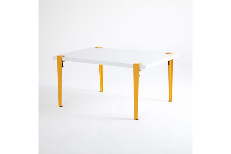 NEDA Soffbord 90x60 cm Vit/Gul - Möbler - Vardagsrum - Soffbord & vardagsrumsbord - Soffbord