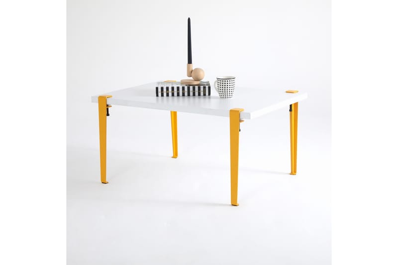 NEDA Soffbord 90x60 cm Vit/Gul - Möbler - Vardagsrum - Soffbord & vardagsrumsbord - Soffbord