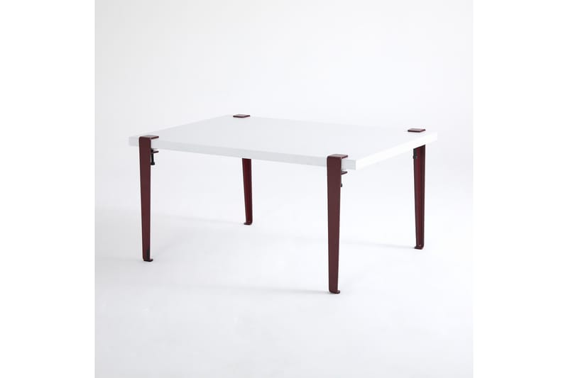NEDA Soffbord 90x60 cm Vit/Röd - Möbler - Vardagsrum - Soffbord & vardagsrumsbord - Soffbord