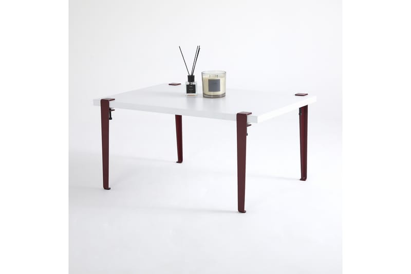 NEDA Soffbord 90x60 cm Vit/Röd - Möbler - Vardagsrum - Soffbord & vardagsrumsbord - Soffbord