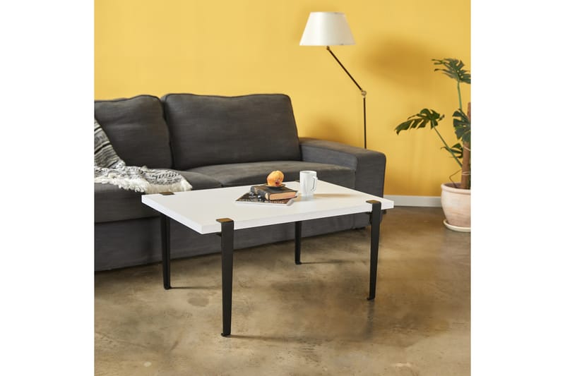 NEDA Soffbord 90x60 cm Vit/Svart - Möbler - Vardagsrum - Soffbord & vardagsrumsbord - Soffbord