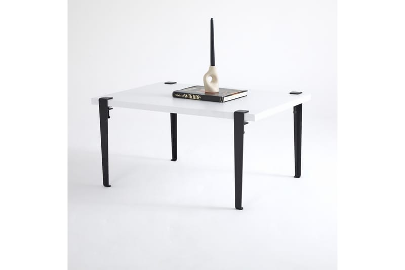 NEDA Soffbord 90x60 cm Vit/Svart - Möbler - Vardagsrum - Soffbord & vardagsrumsbord - Soffbord