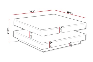 Nenani Soffbord 70 cm - Beige - Möbler - Vardagsrum - Soffbord & vardagsrumsbord - Soffbord
