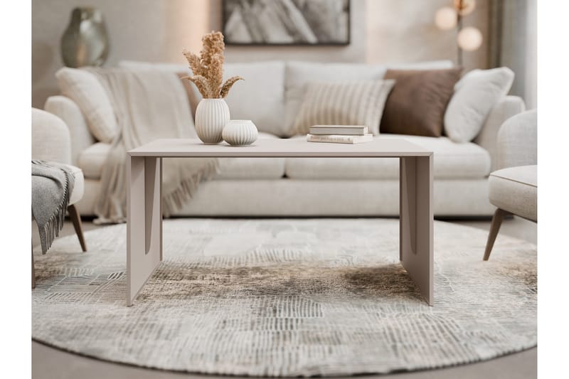 Nerima Soffbord 100 cm - Beige - Möbler - Vardagsrum - Soffbord & vardagsrumsbord - Soffbord