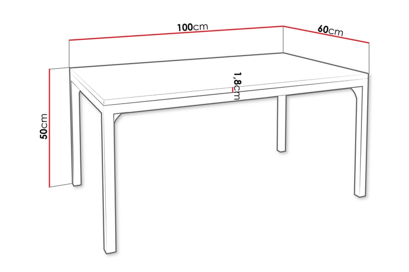 Nerima Soffbord 100 cm - Svart - Möbler - Vardagsrum - Soffbord & vardagsrumsbord - Soffbord